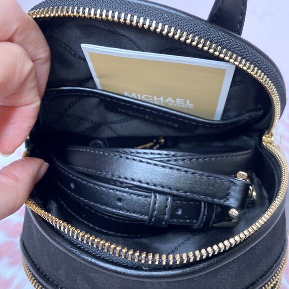 NWT MSRP$278 Michael Kors Brooklyn XS Convertible  Backpack Bag Handbag Black